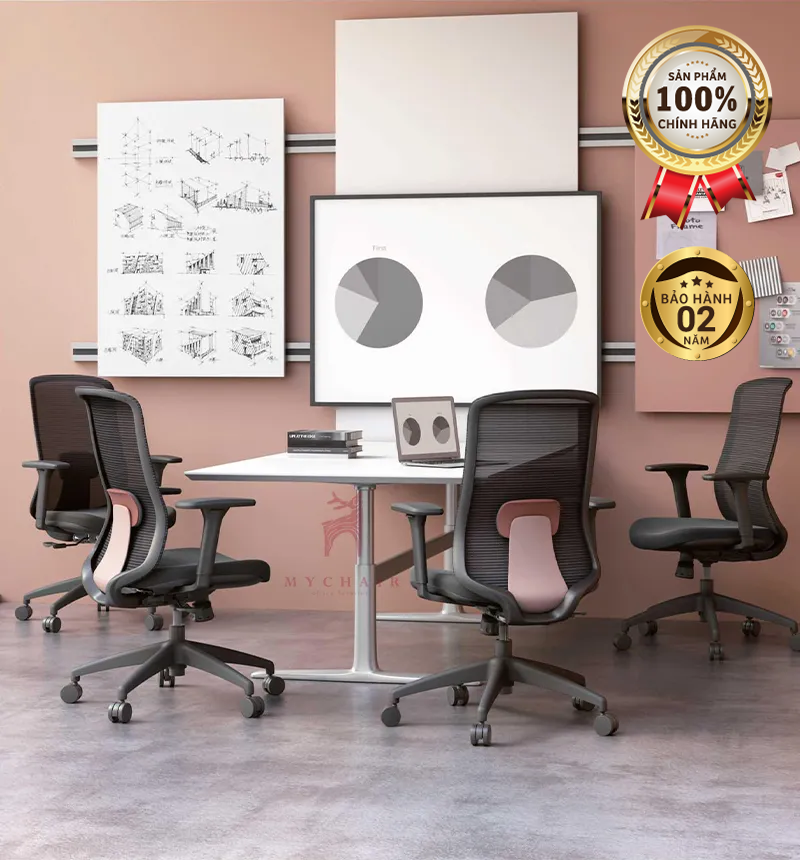ghe xoay luoi ni cao cap nhap khau mychair fm112bb 2