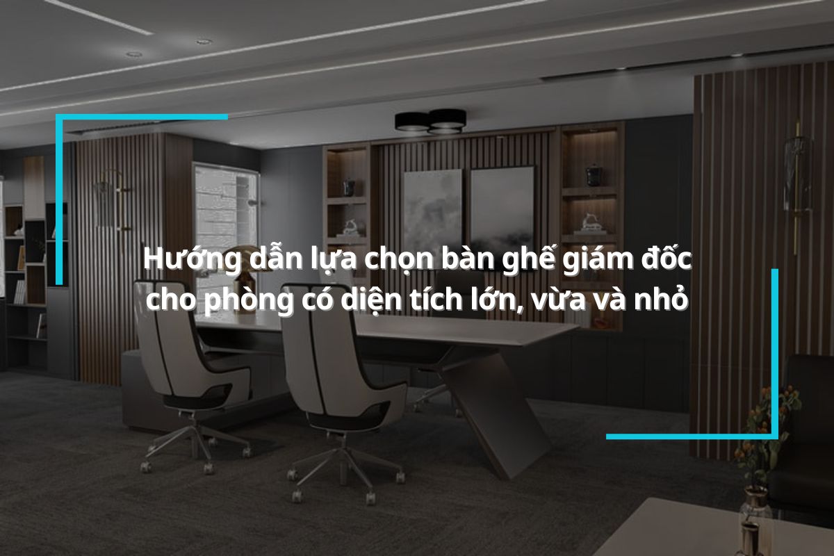 Hướng dẫn lựa chọn bàn ghế giám đốc cho phòng có diện tích lớn, vừa và nhỏ