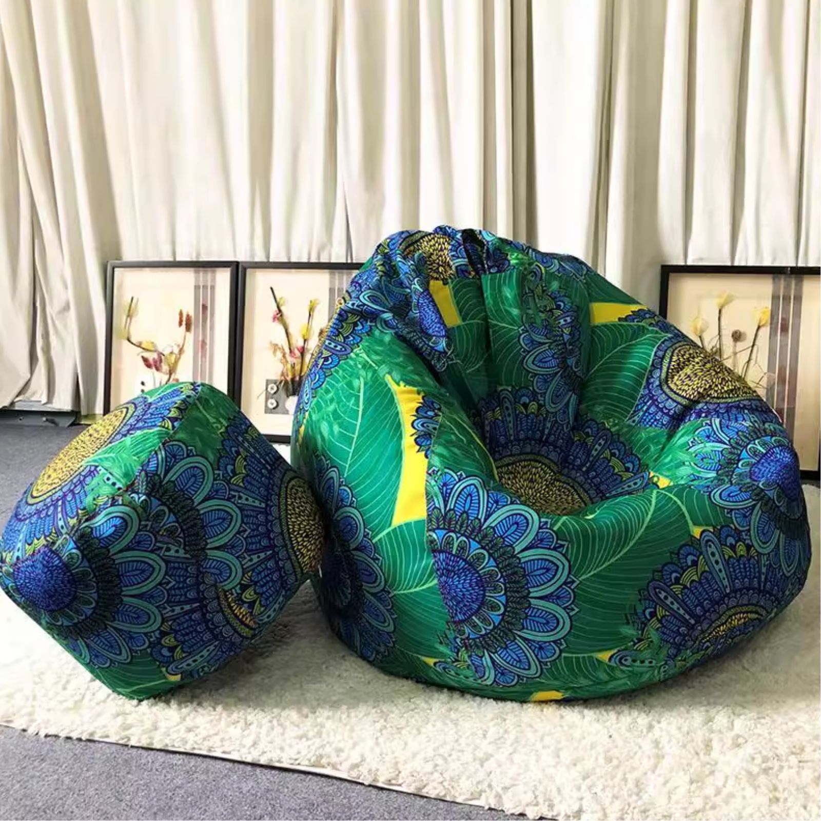 Mẫu sofa ghế lười hình giọt nước có họa tiết ấn tượng tạo điểm nhấn cho không gian Mẫu sofa ghế lười hình giọt nước có họa tiết ấn tượng tạo điểm nhấn cho không gian