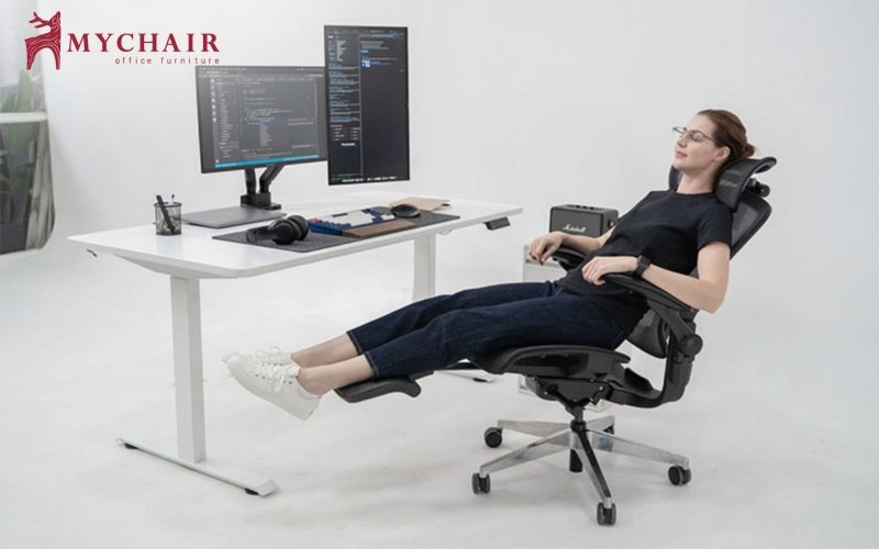 Mẫu ghế lưới ngã lưng dành cho nhân viên văn phòng