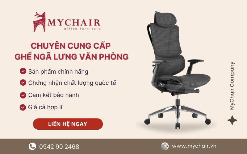 MyChair chuyên cung cấp đa dạng các mẫu ghế văn phòng ngã lưng chất lượng