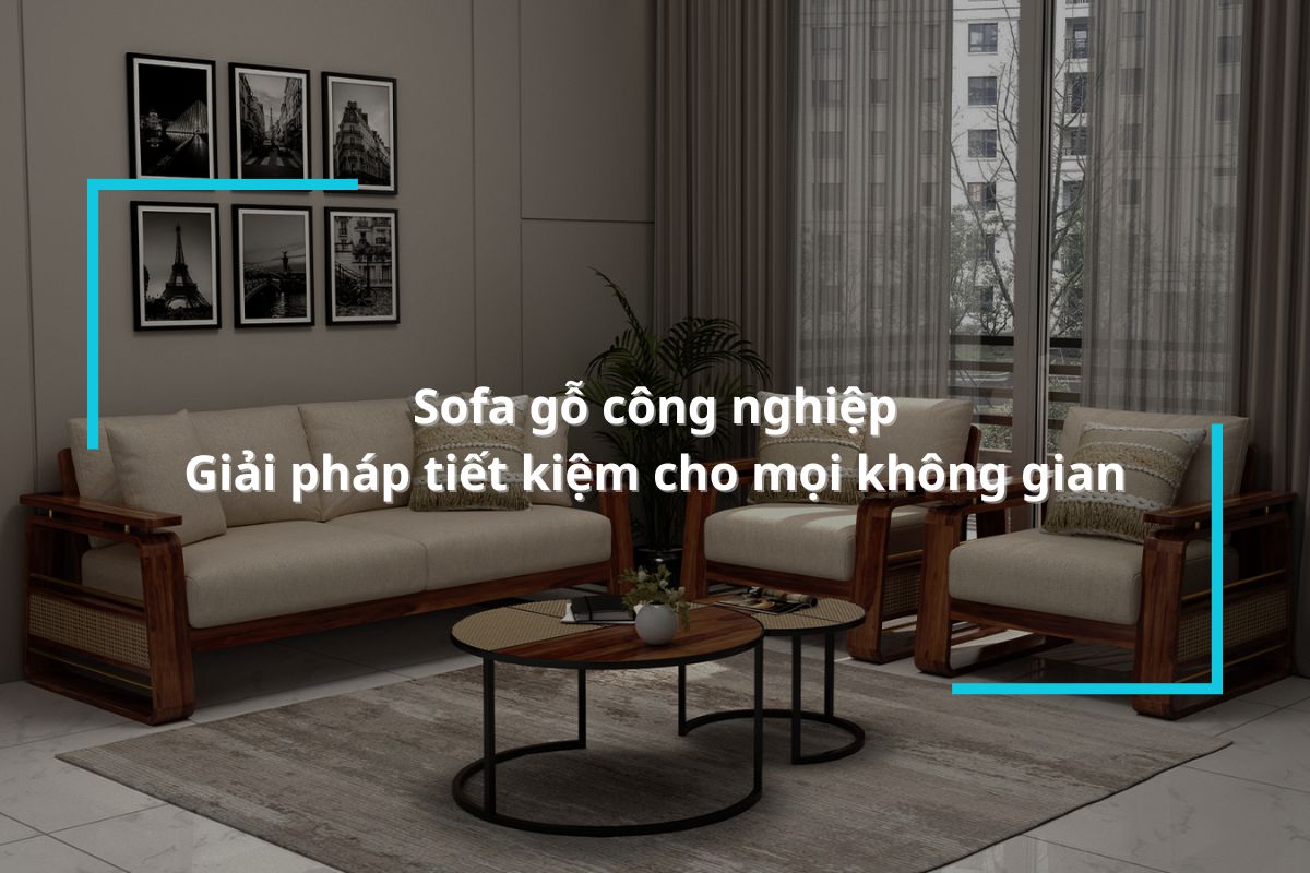 Sofa gỗ công nghiệp – Giải pháp tiết kiệm cho mọi không gian phòng khách