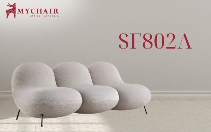 Mẫu sofa vải kiểu dáng độc đáo, đường cong thanh thoát MyChair SF802A Ghế sofa vải hình dáng độc đáo MyChair SF802A