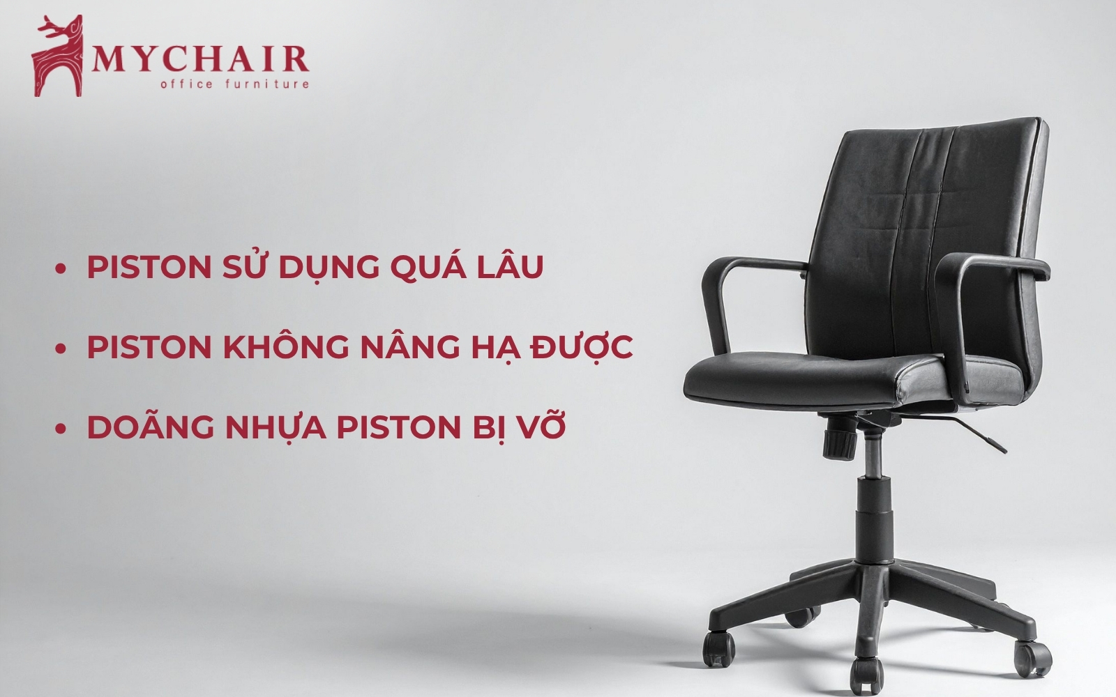 Các trường hợp nên thay pen hơi ghế xoay nhằm đảm bảo an toàn cho người ngồi Khi nào nên thay sửa piston ghế xoay?
