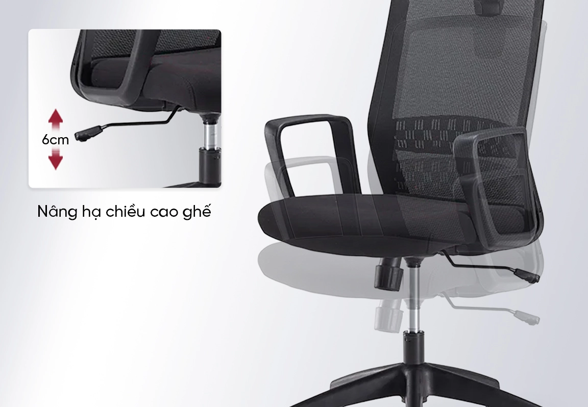 ghế lưới văn ph&ograve;ng cao cấp fm126ab