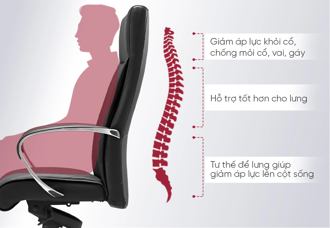 lưng ghế giám đốc MO169A