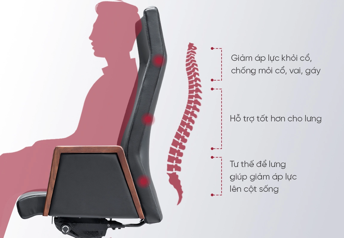 lưng ghế mo621a chuẩn công thái học