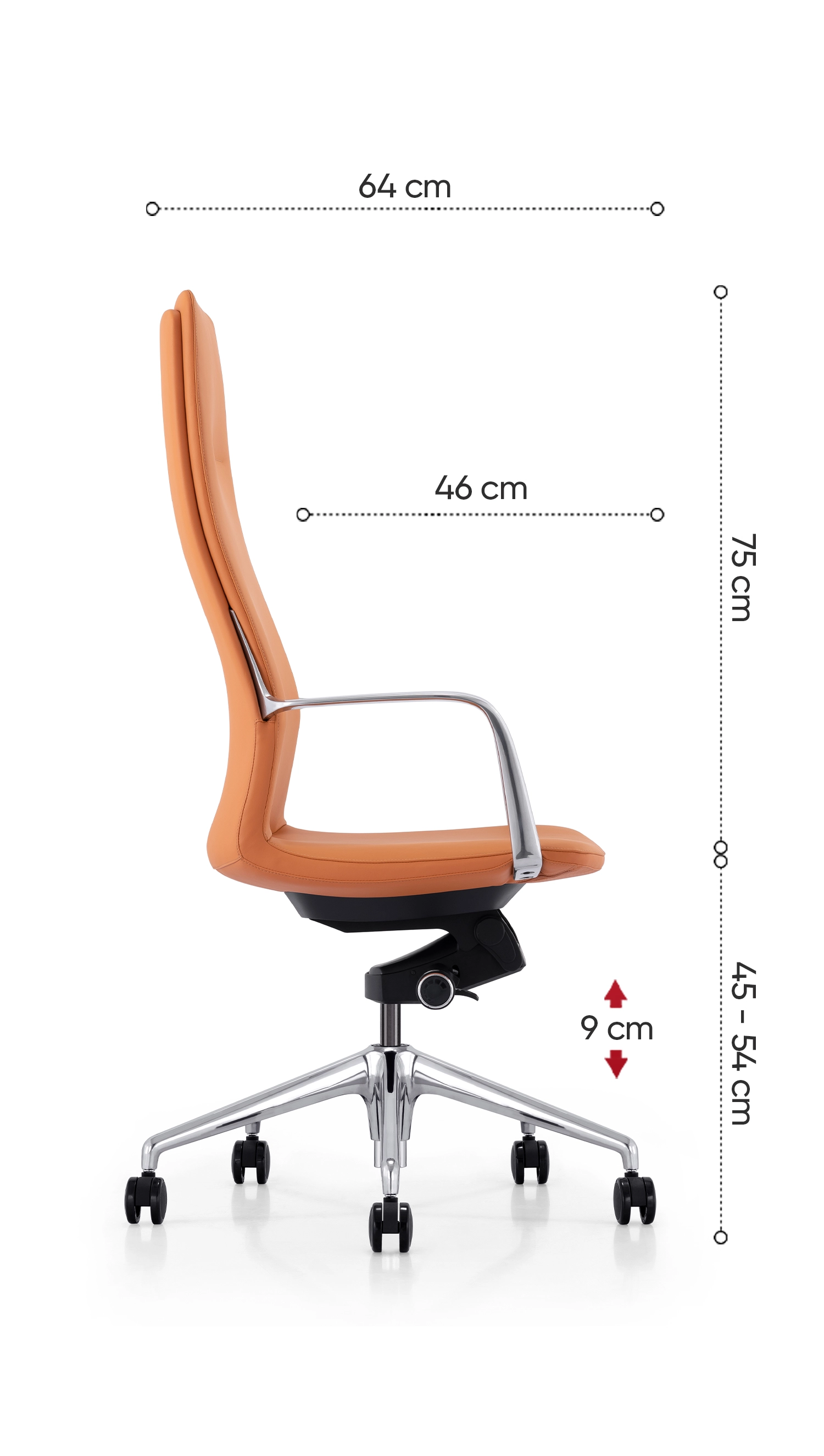 k&iacute;ch thước ghế văn ph&ograve;ng mo09-a2
