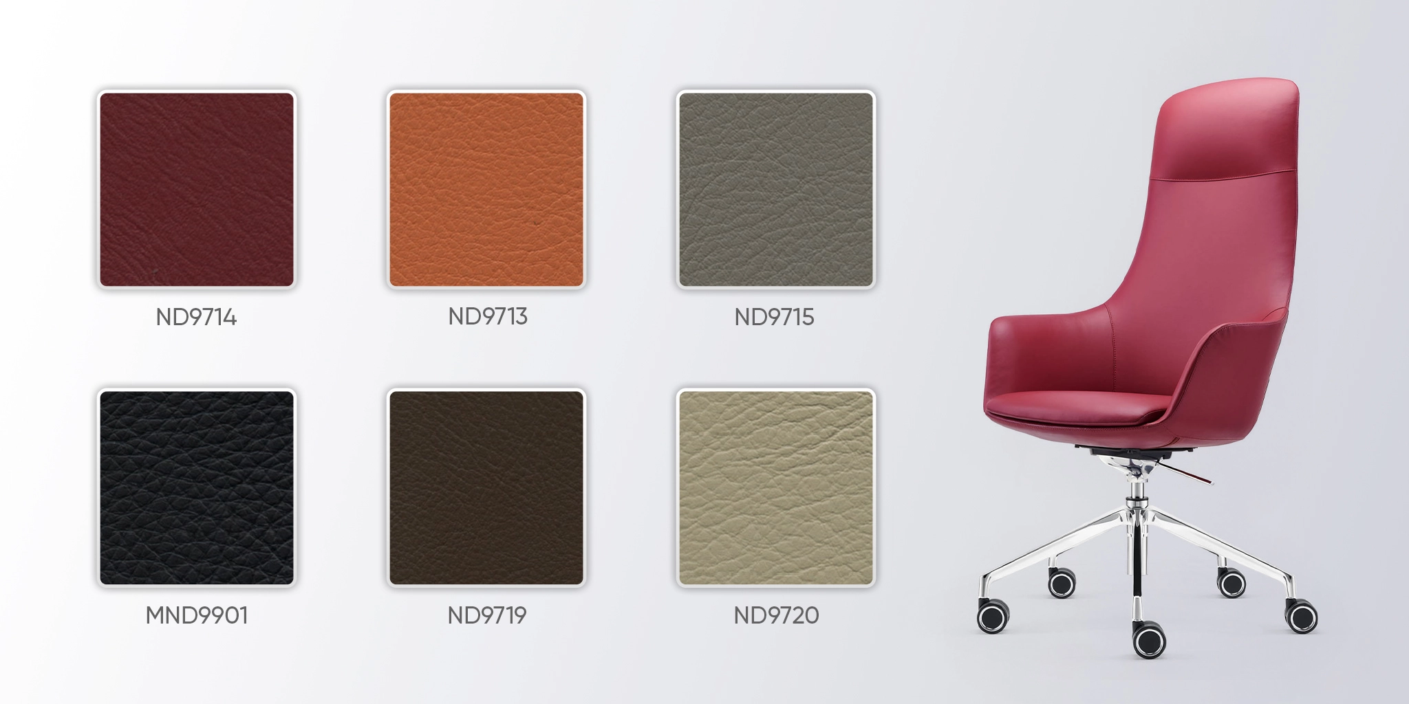 bảng m&agrave;u da ghế fa824