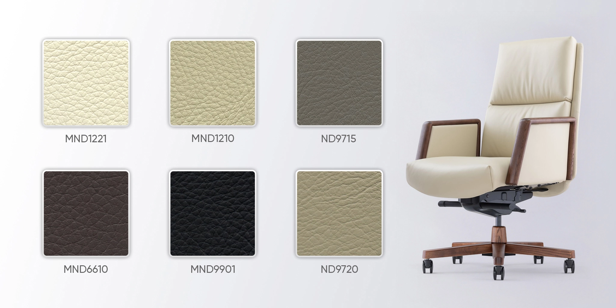 bảng m&agrave;u da ghế họp no427b