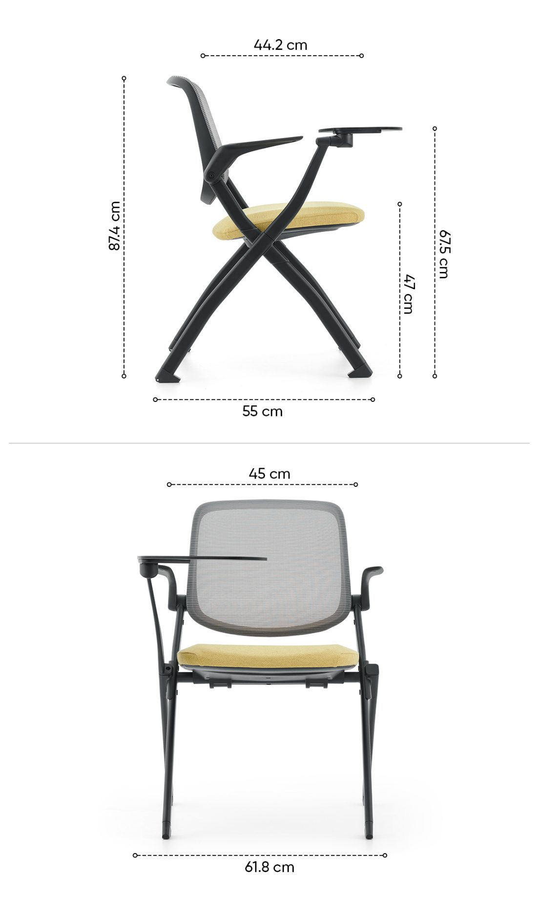 kích thước ghế training kt