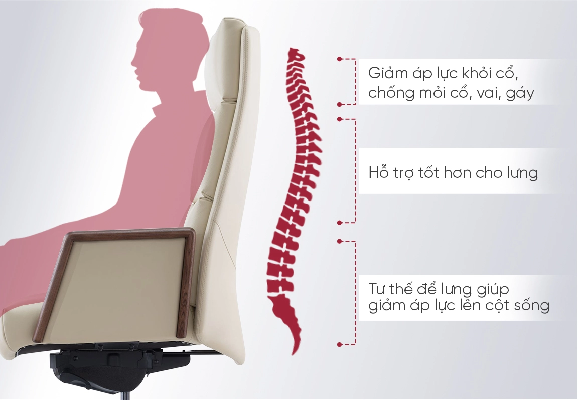 lưng ghế ngồi gi&aacute;m đốc no427a