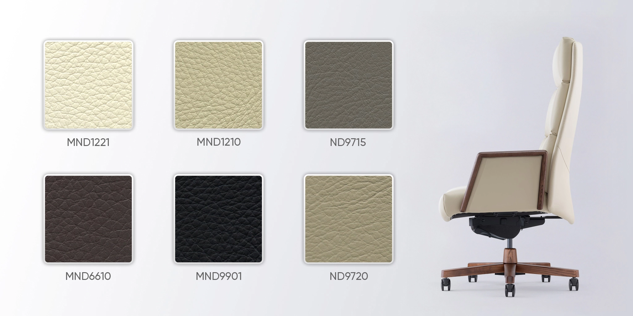 bảng m&agrave;u da ghế gi&aacute;m đốc no427a