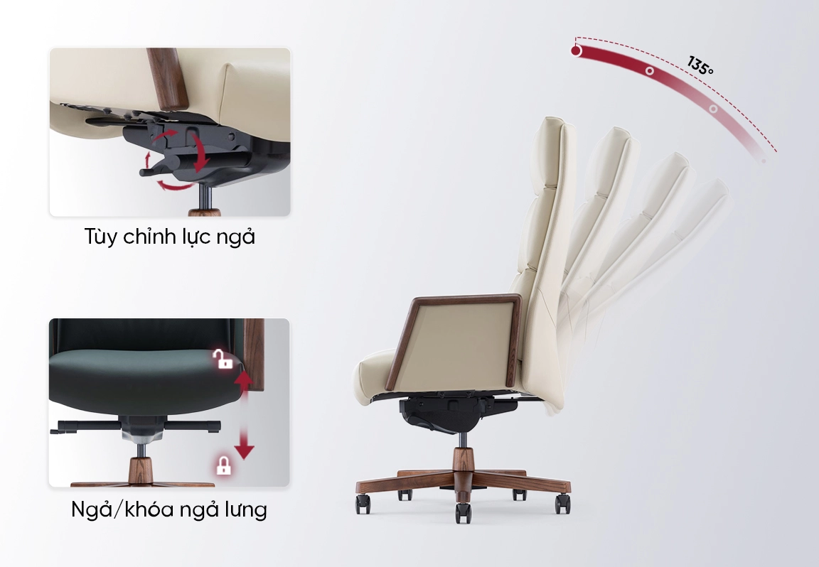 chức năng ghế da gi&aacute;m đốc no427a