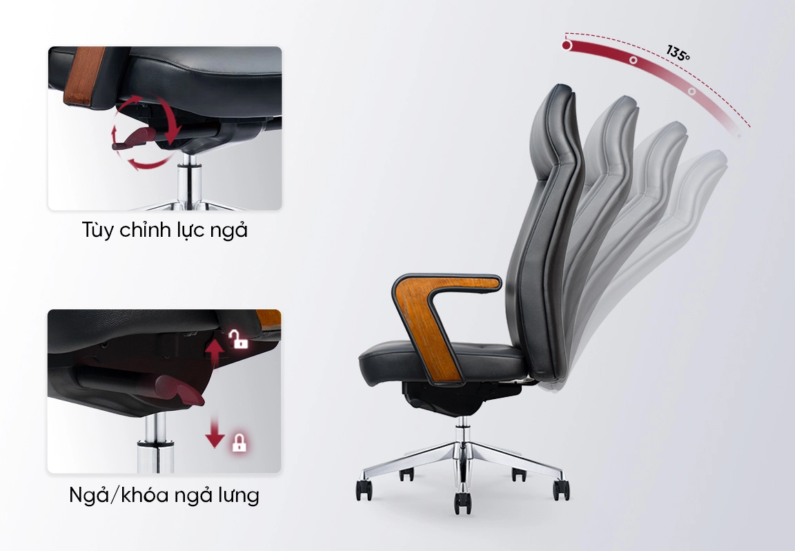 chức năng ngả của ghế FA636A