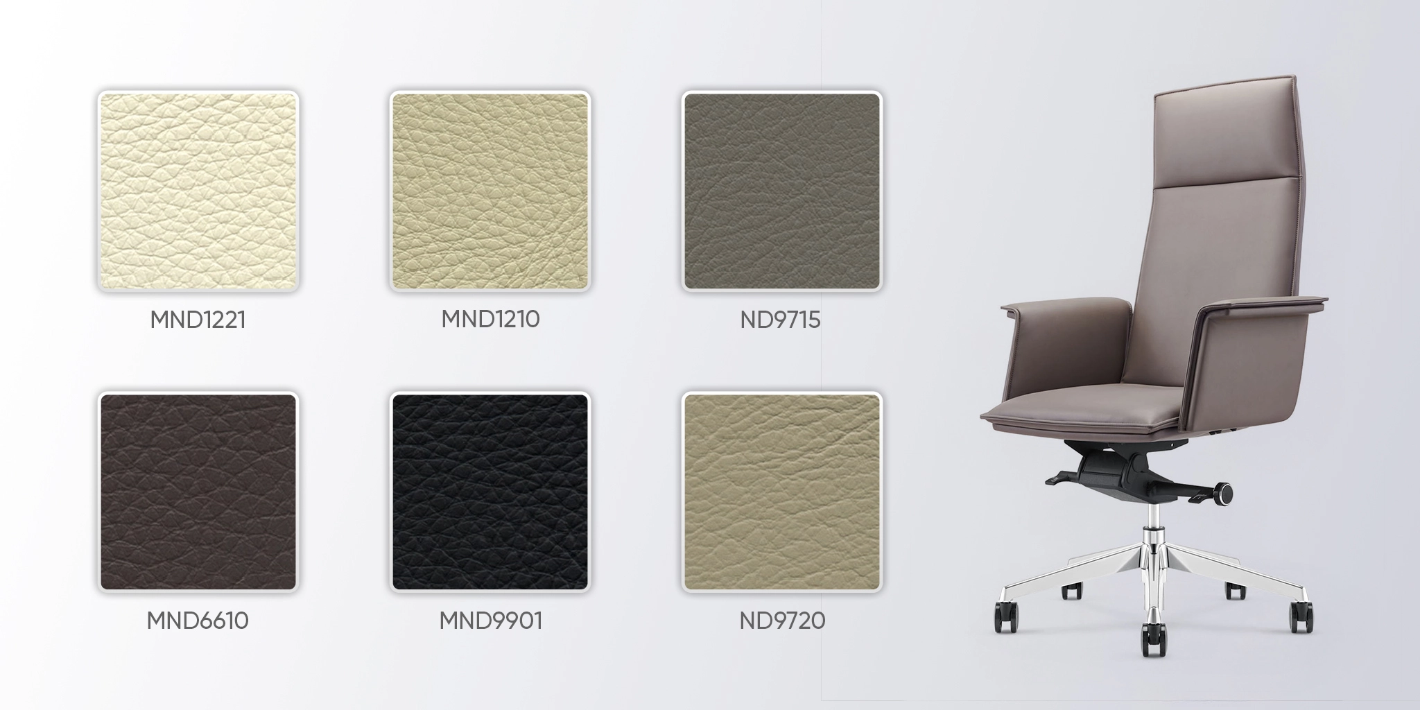 bảng màu da ghế xoay giám đốc fa827-1a