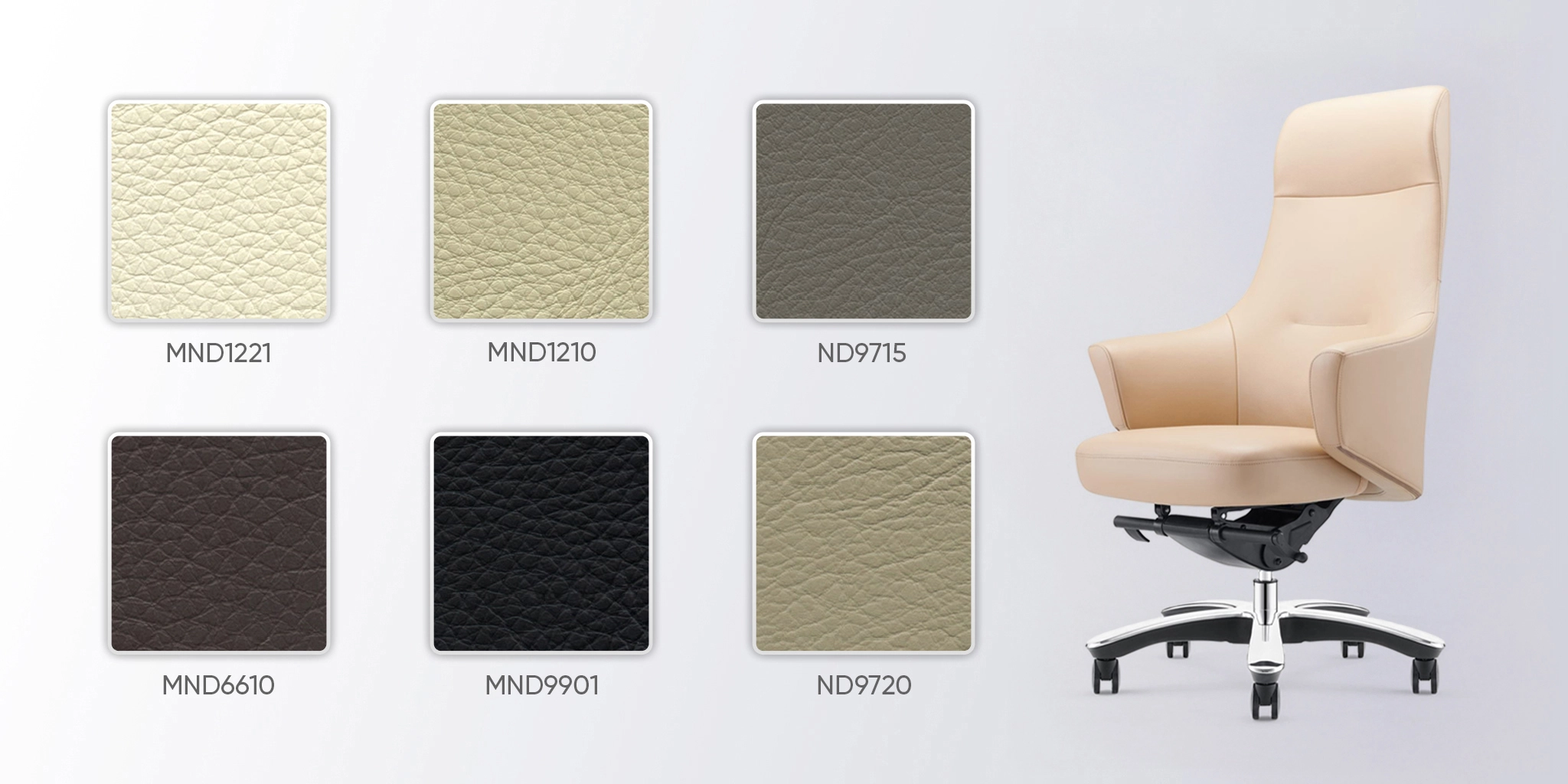 bảng m&agrave;u da ghế fa912a