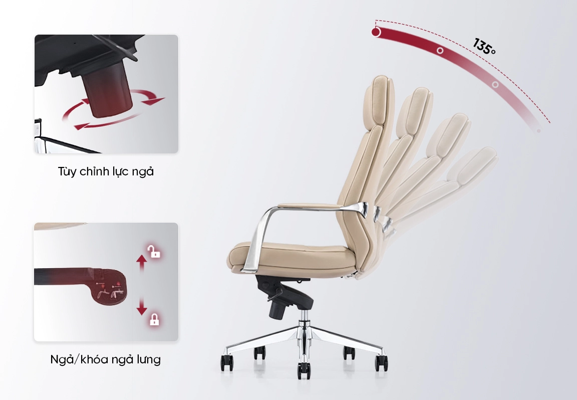 cơ chế ngả của ghế mo820a