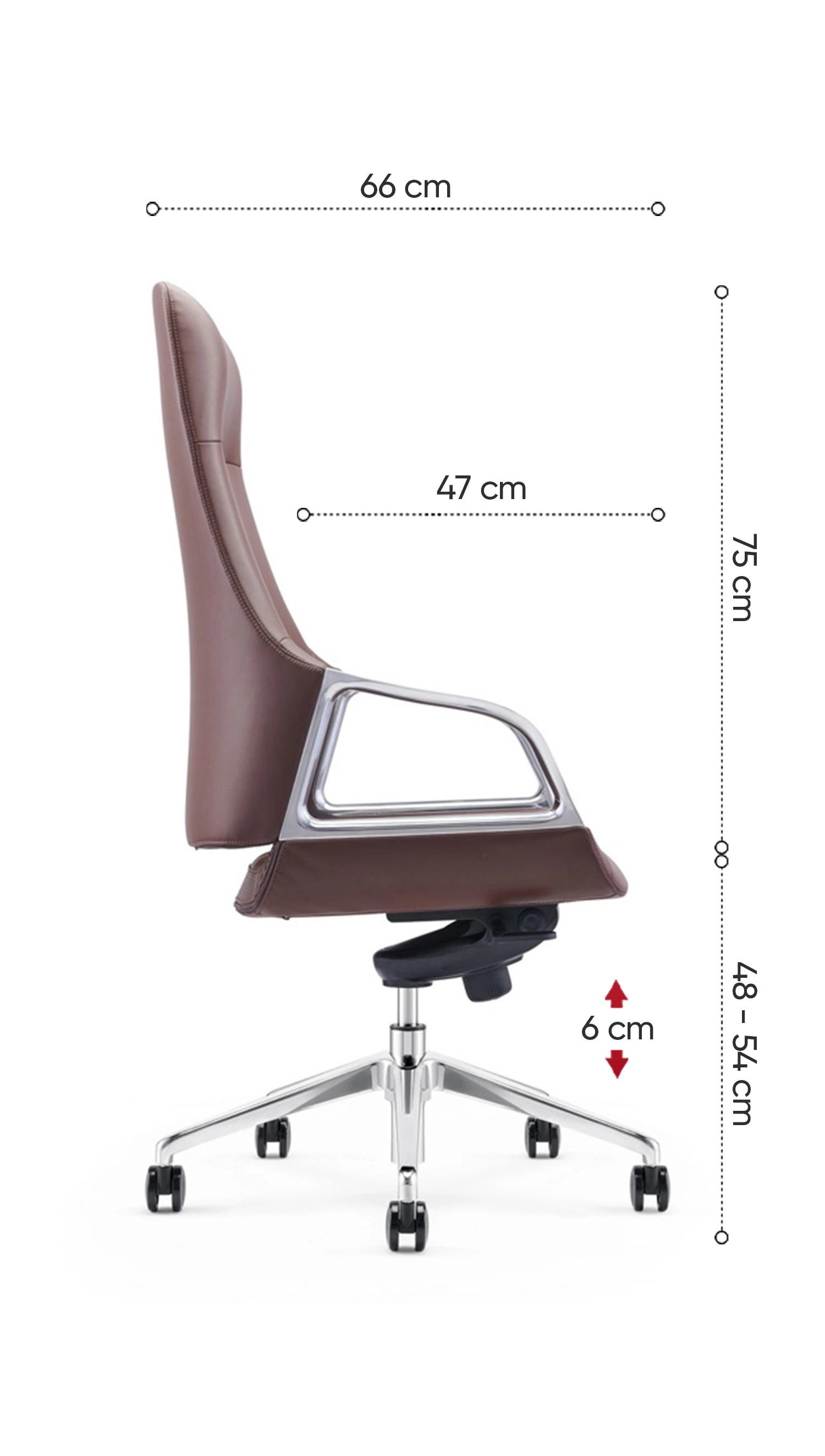 kích thước ghế xoay giám đốc cao cấp fa910a