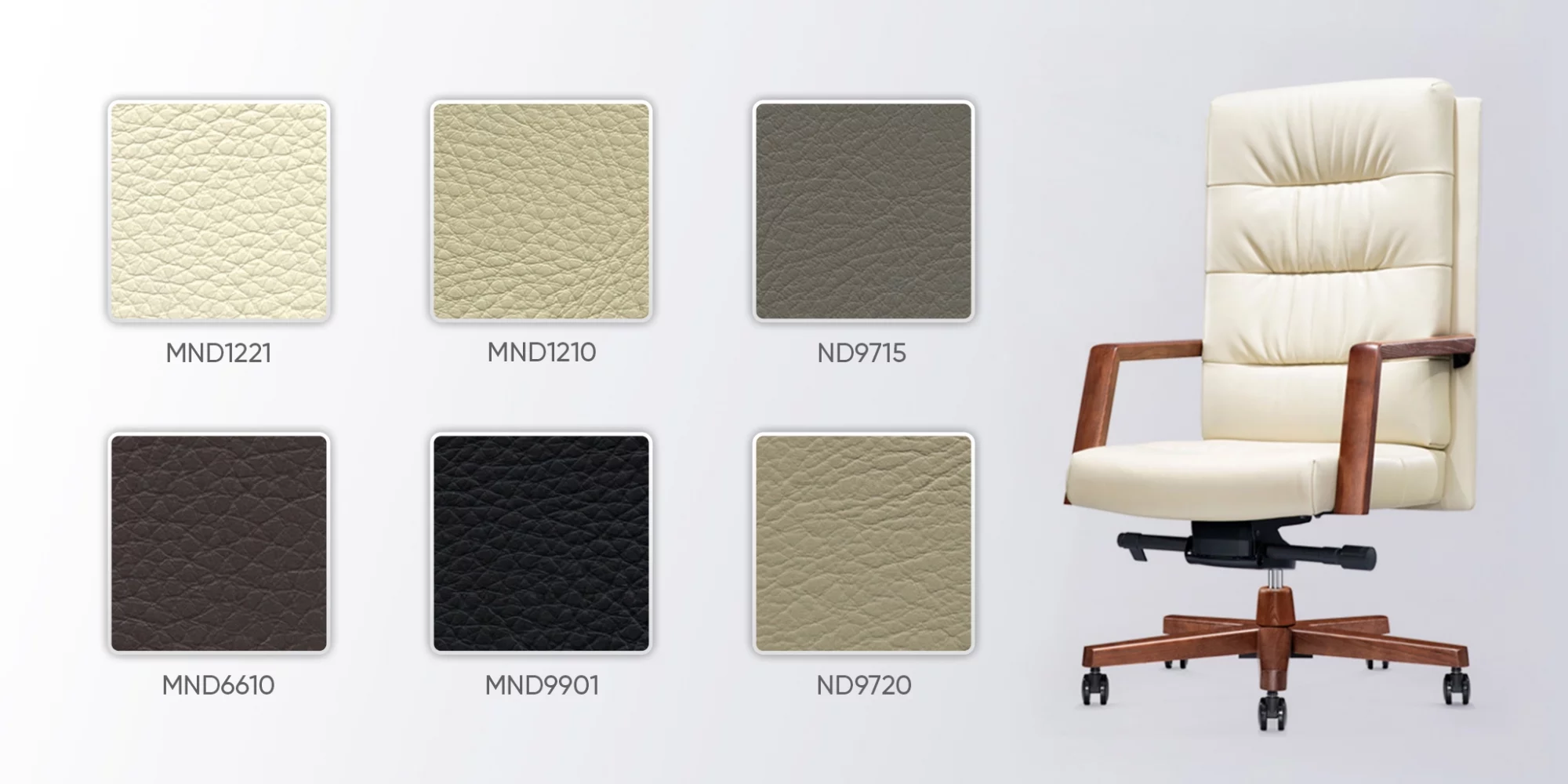 bảng m&agrave;u da ghế l&agrave;m việc gi&aacute;m đốc NO706A