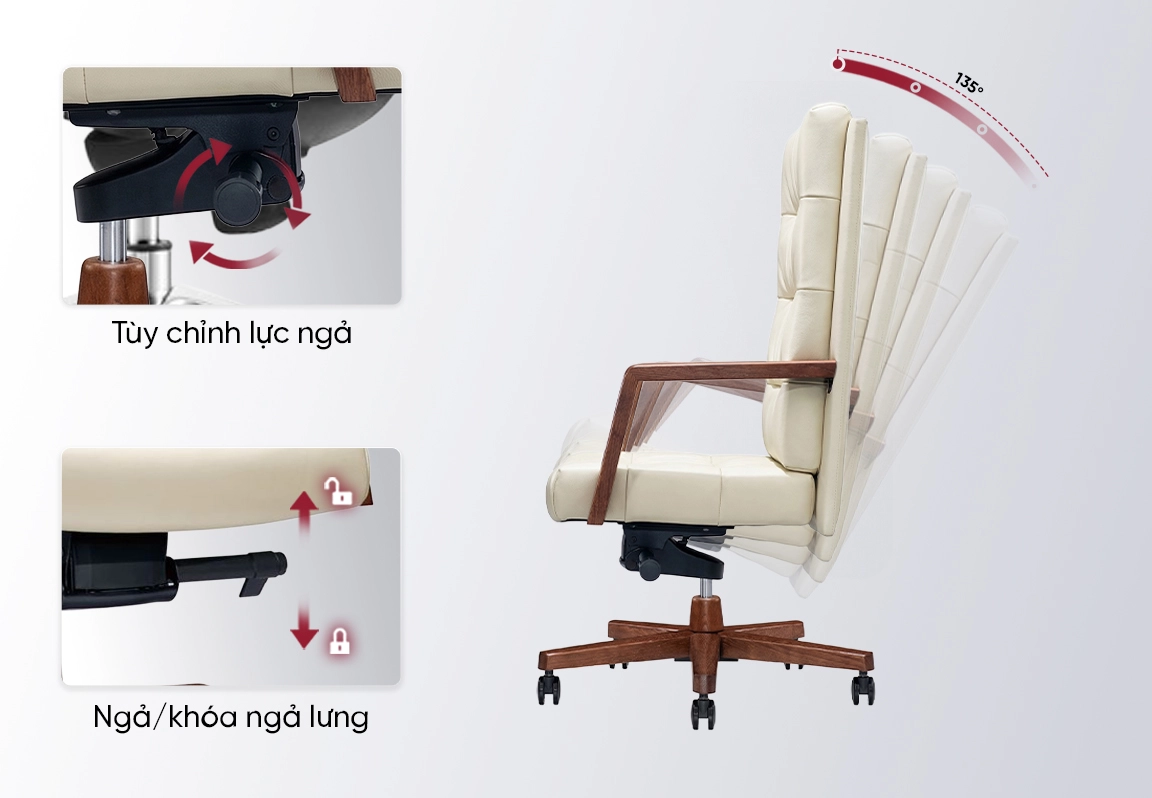 c&ocirc;ng năng ghế gi&aacute;m đốc cao cấp nhập khẩu NO706A