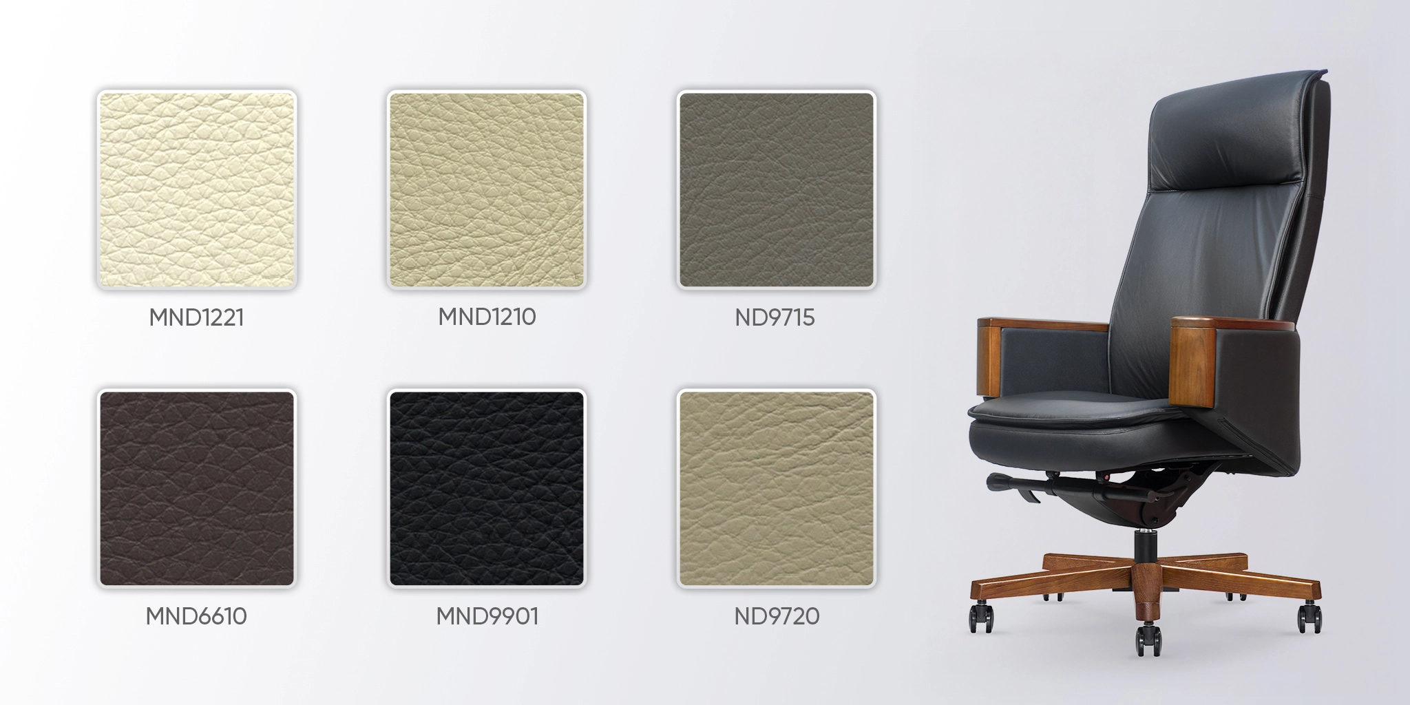 bảng màu da ghế xoay giám đốc no056a