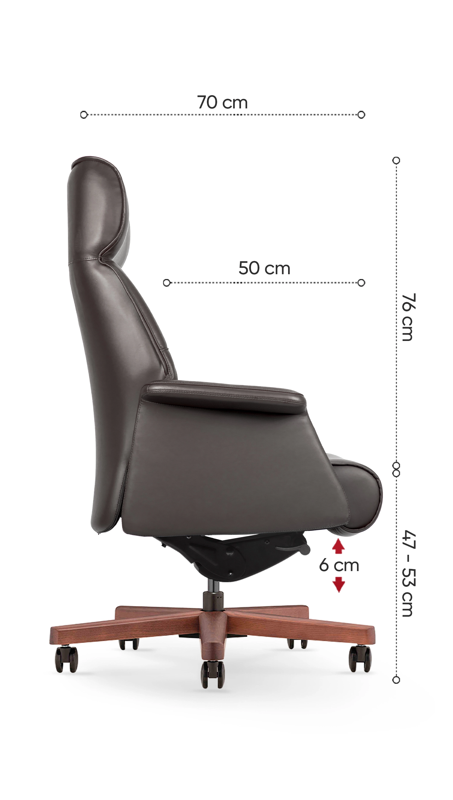 kích thước ghế da no072a