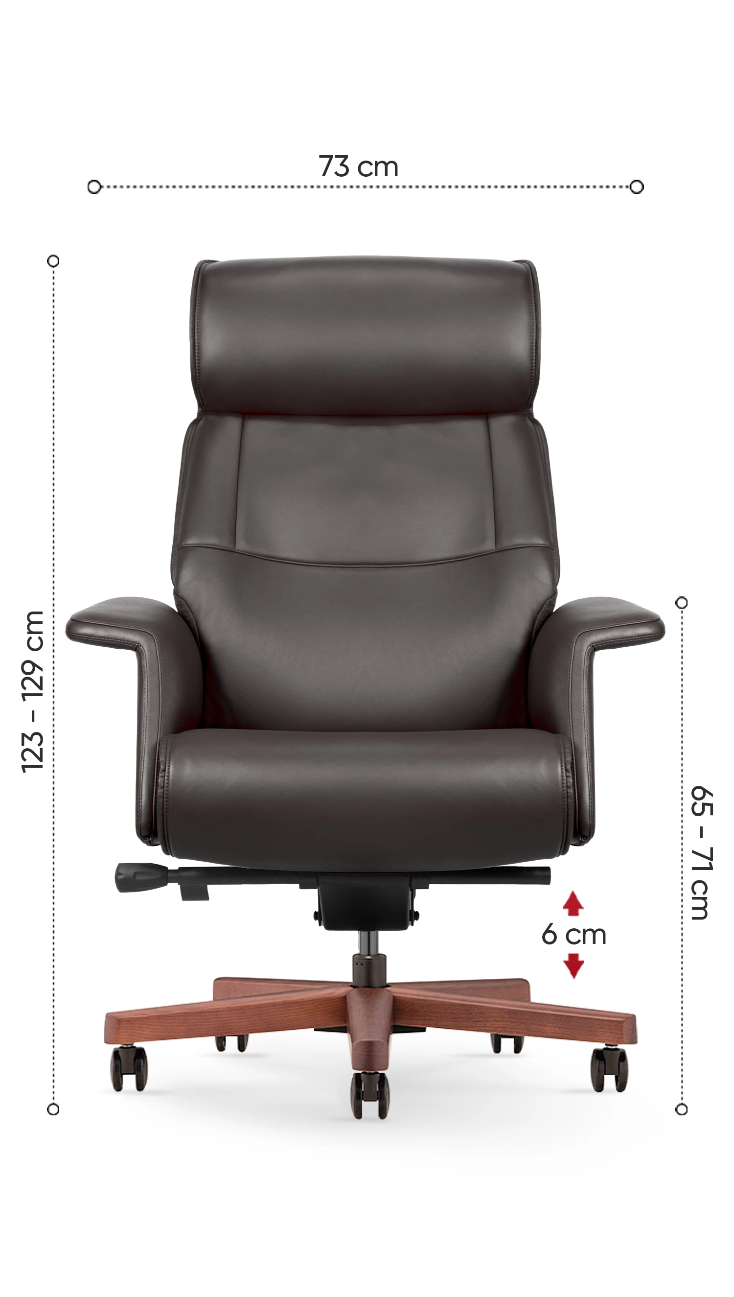 kích thước ghế da no072a