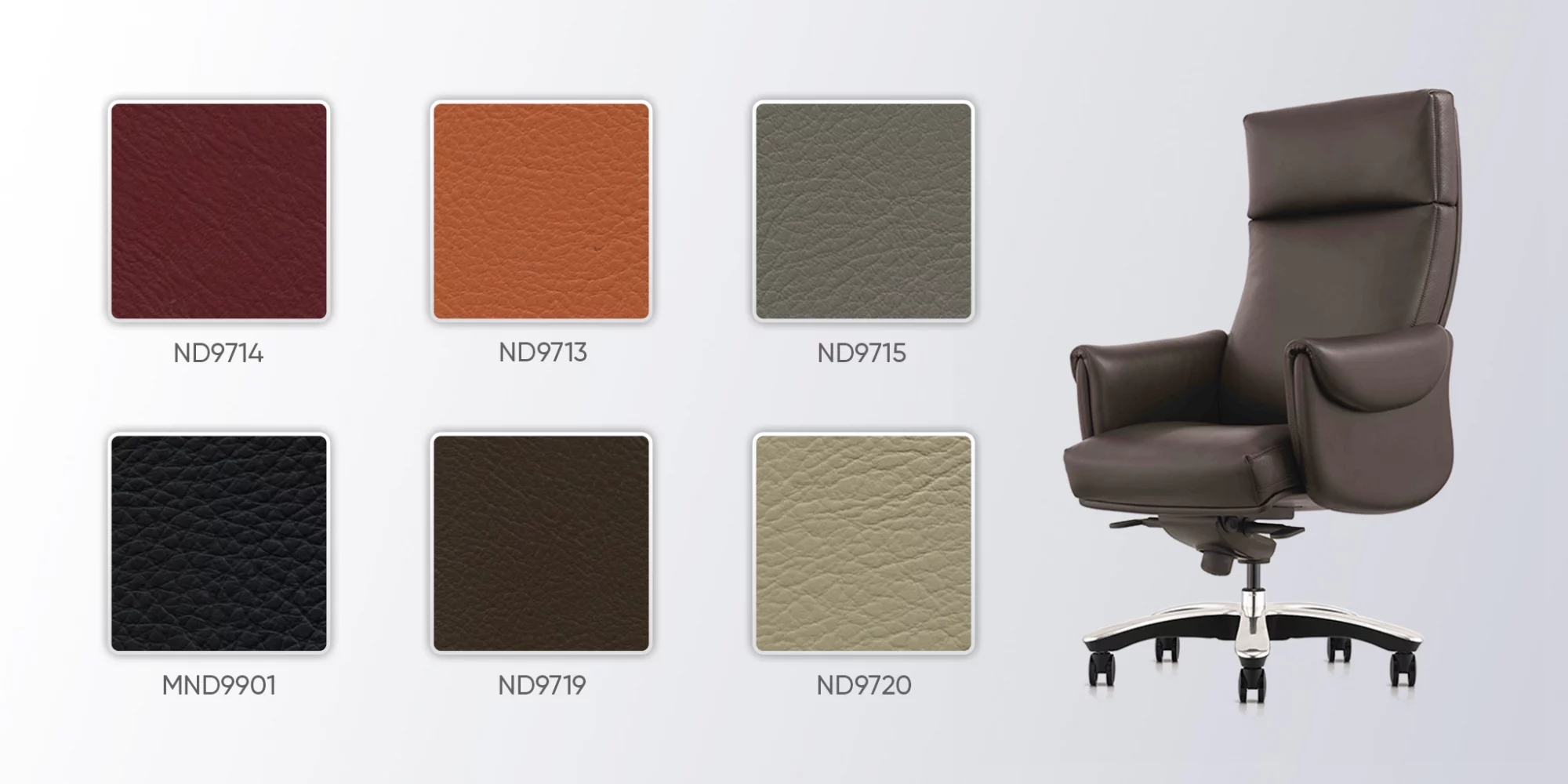 bảng m&agrave;u da ghế no120a