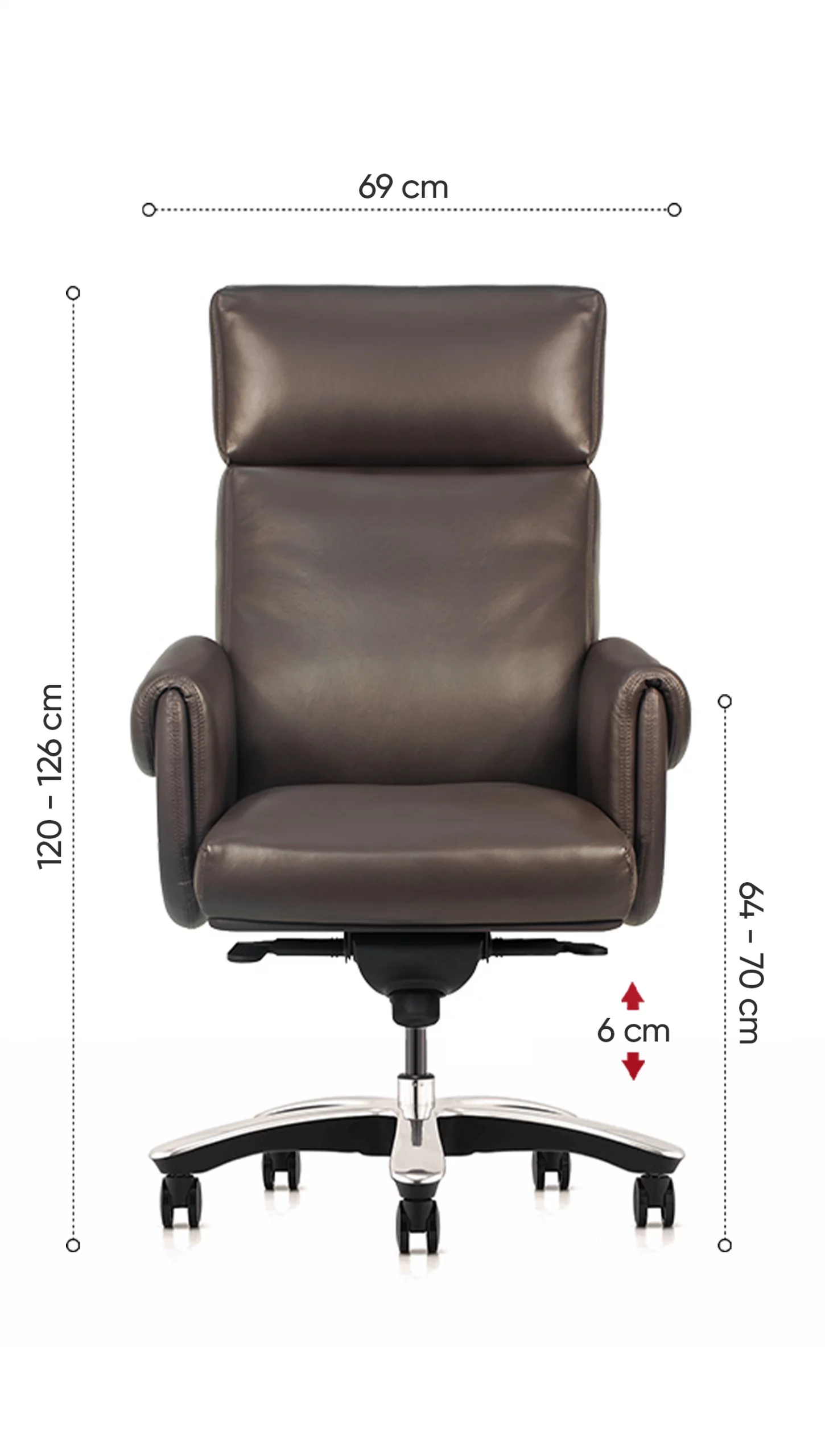 k&iacute;ch thước ghế chủ tịch no120a