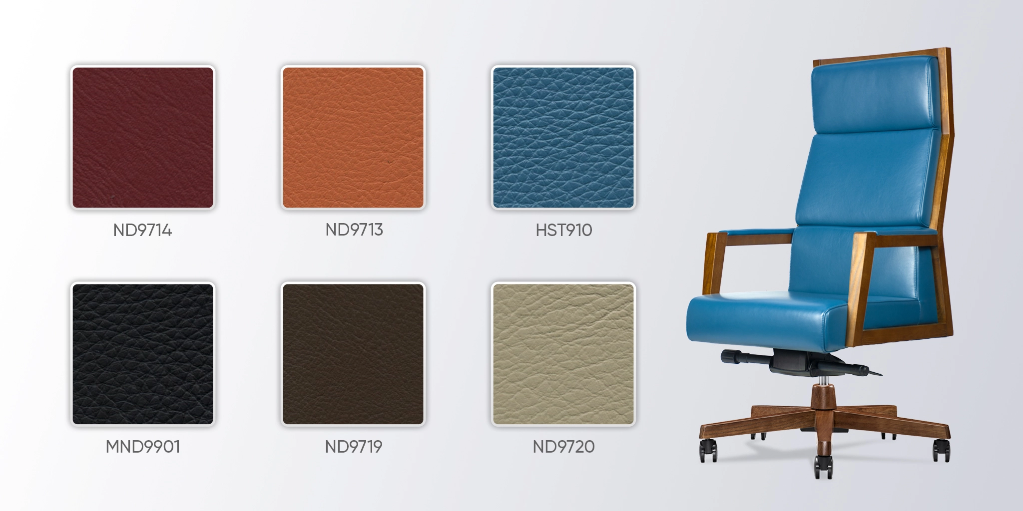 bảng m&agrave;u da ghế no613a