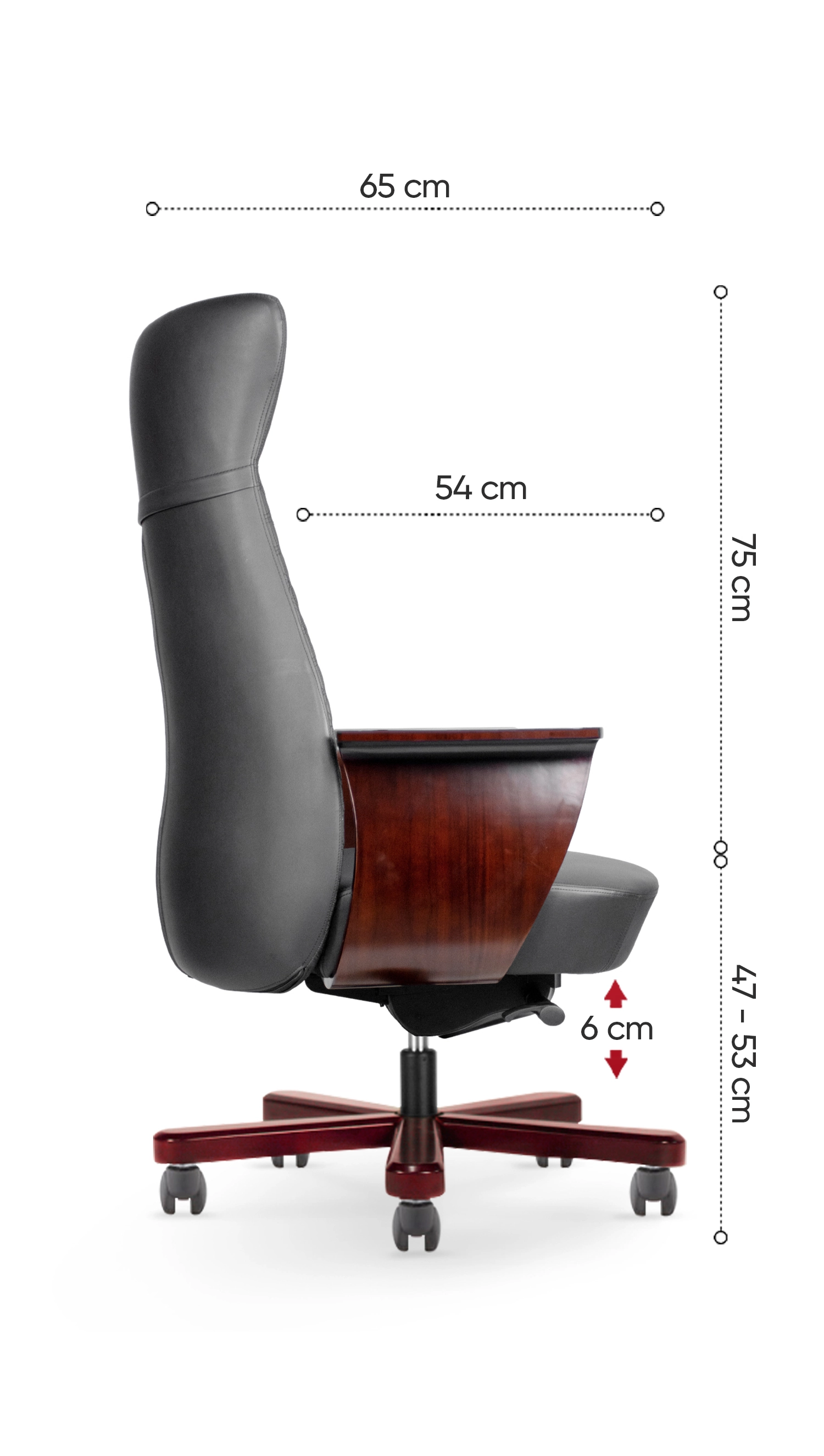 kích thước ghế xoay giám đốc no89a