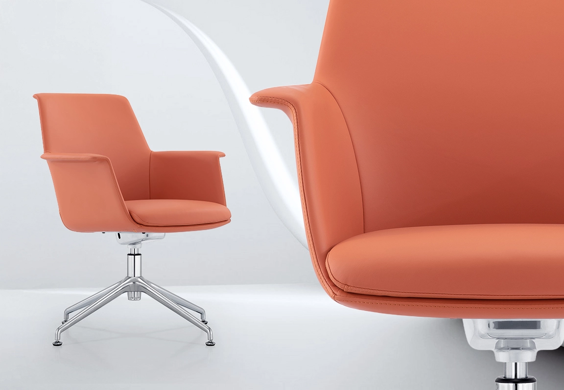 ghế ph&ograve;ng họp me022c m&agrave;u cam