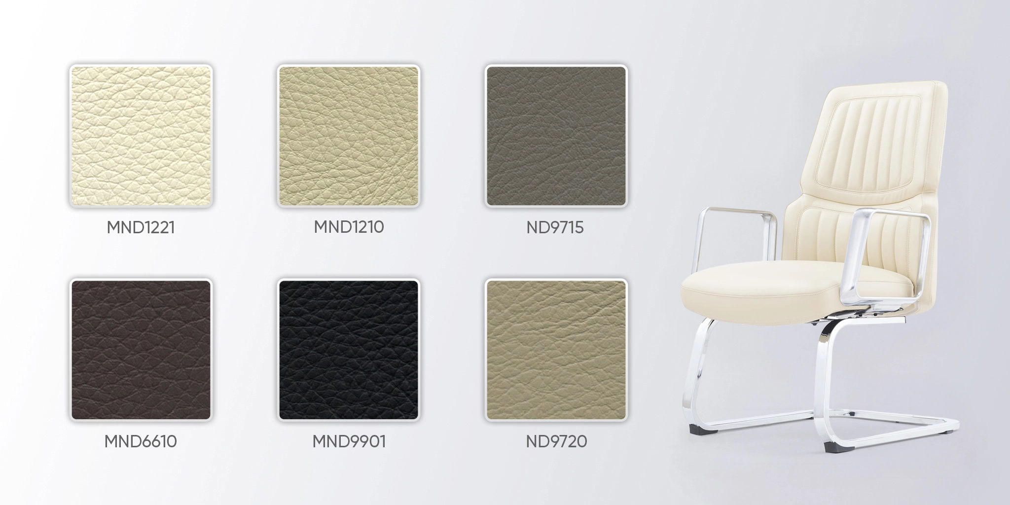 bảng m&agrave;u da ghế ph&ograve;ng họp cao cấp no423c