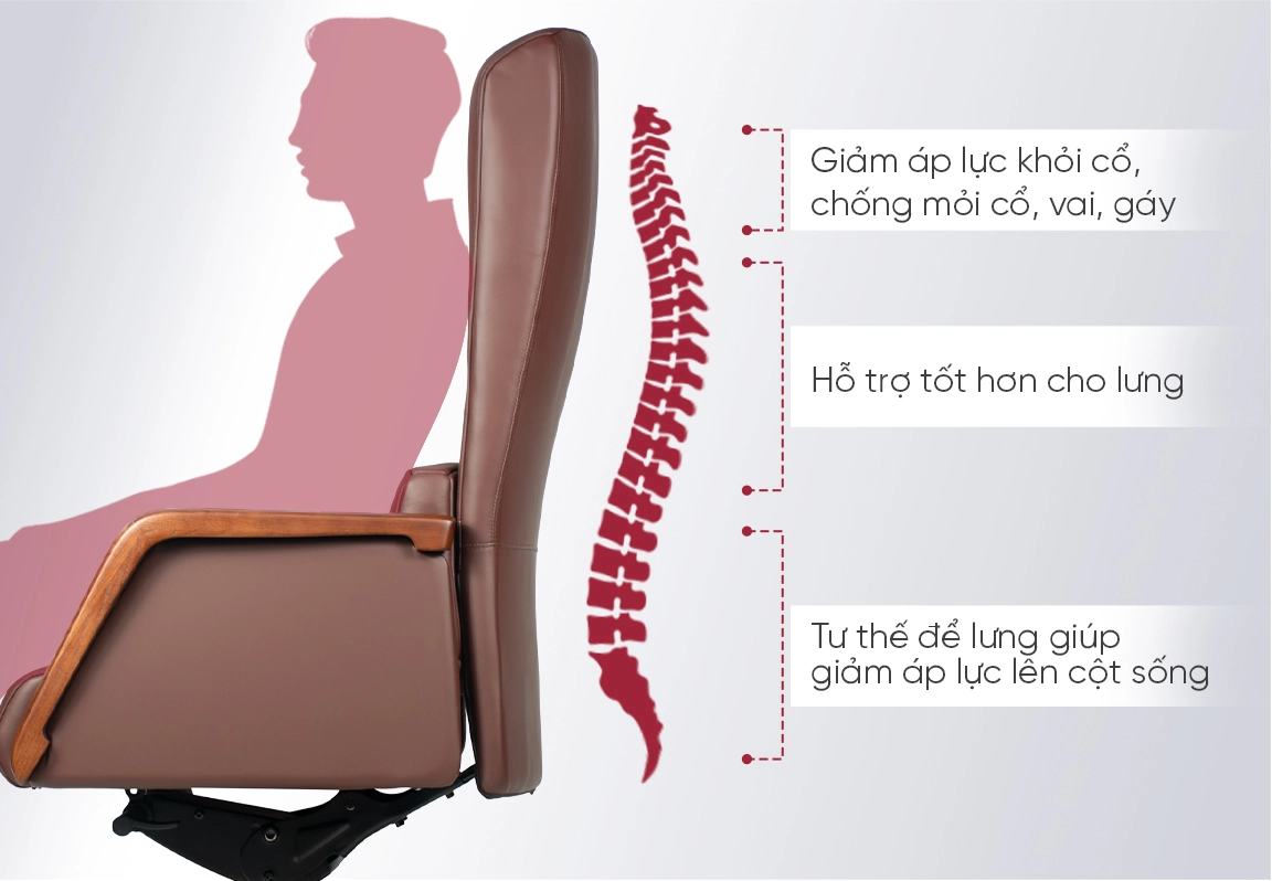 lưng ghế da gi&aacute;m đốc no533a