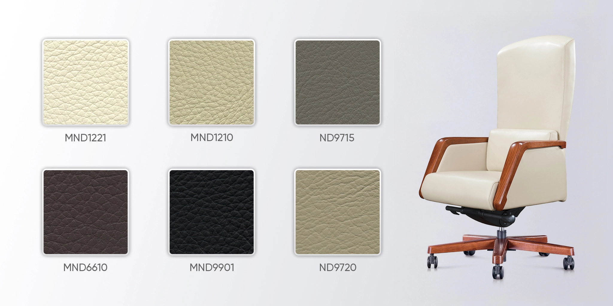 bảng m&agrave;u da ghế ngồi văn ph&ograve;ng no533a