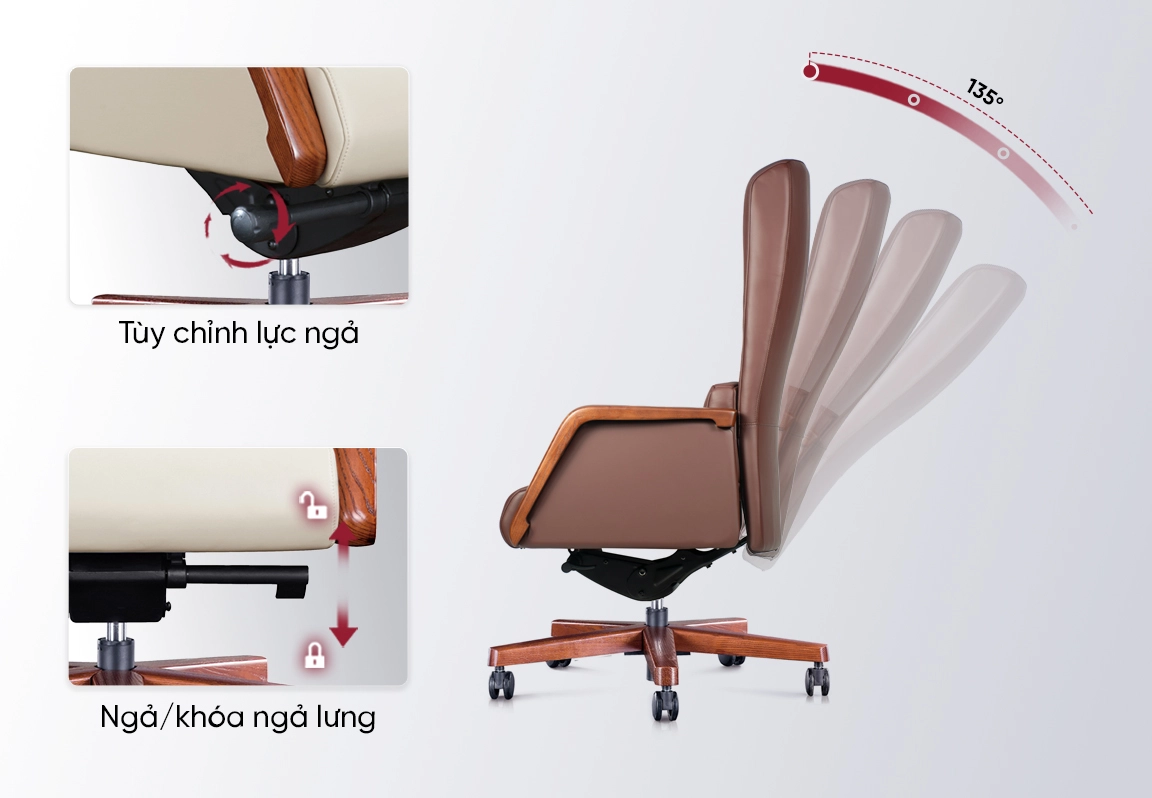 chức năng của ghế da gi&aacute;m đốc no533a