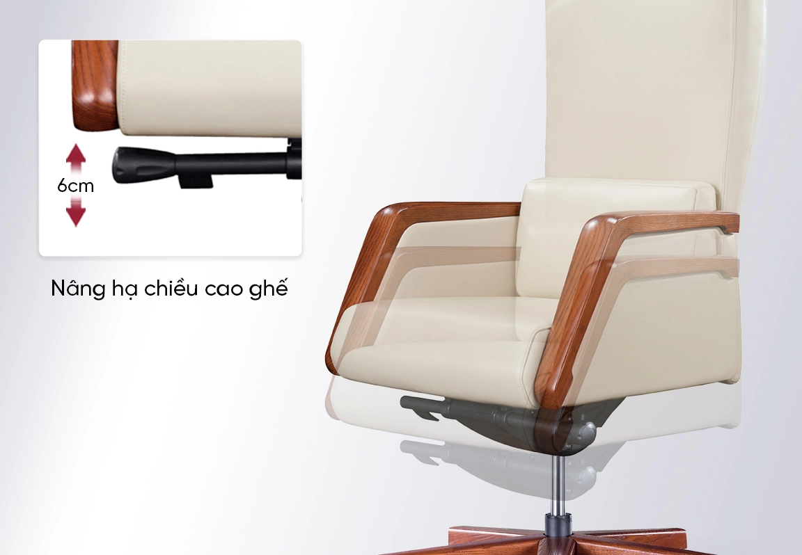 c&ocirc;ng năng của ghế gi&aacute;m đốc cao cấp no533a