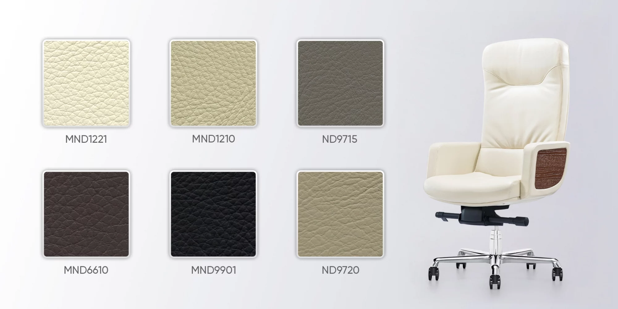 bảng m&agrave;u da ghế da gi&aacute;m đốc no641-1a