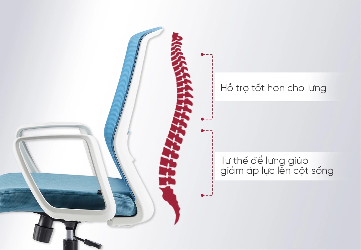 ghế xoay văn ph&ograve;ng lưng lưới fm126bw