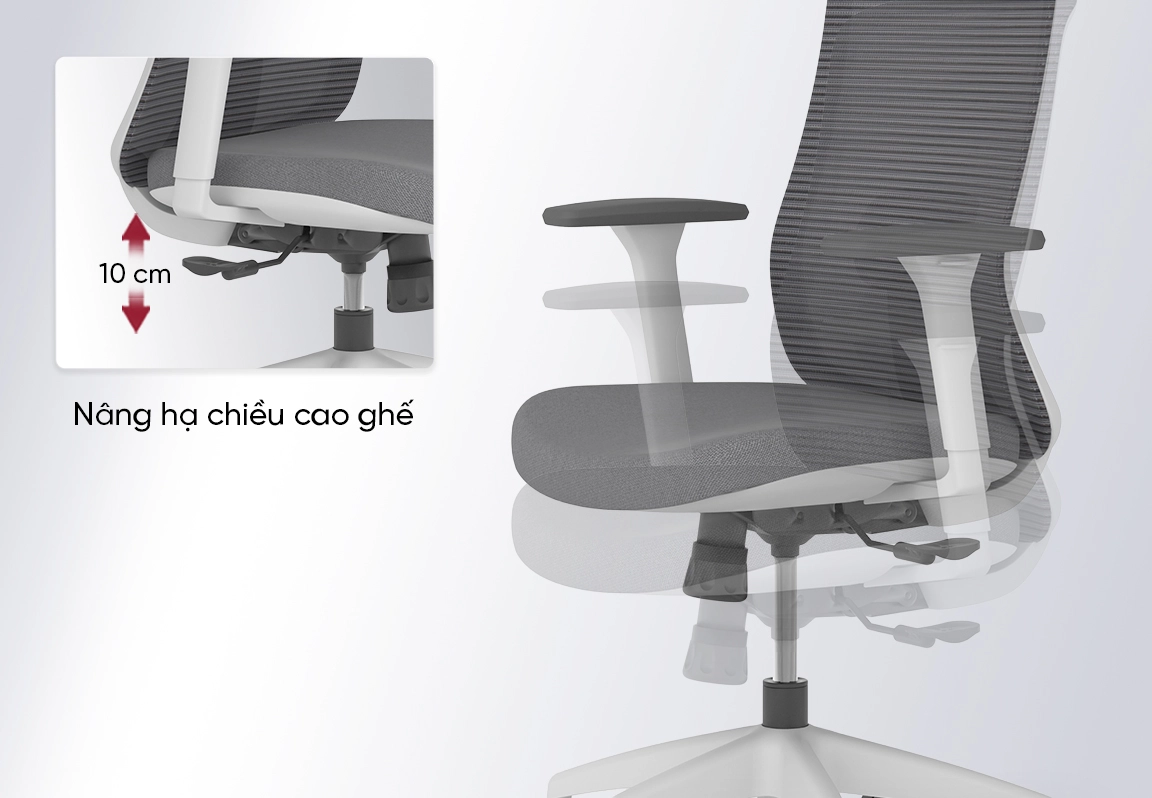 ghế lưới nỉ fm112aw