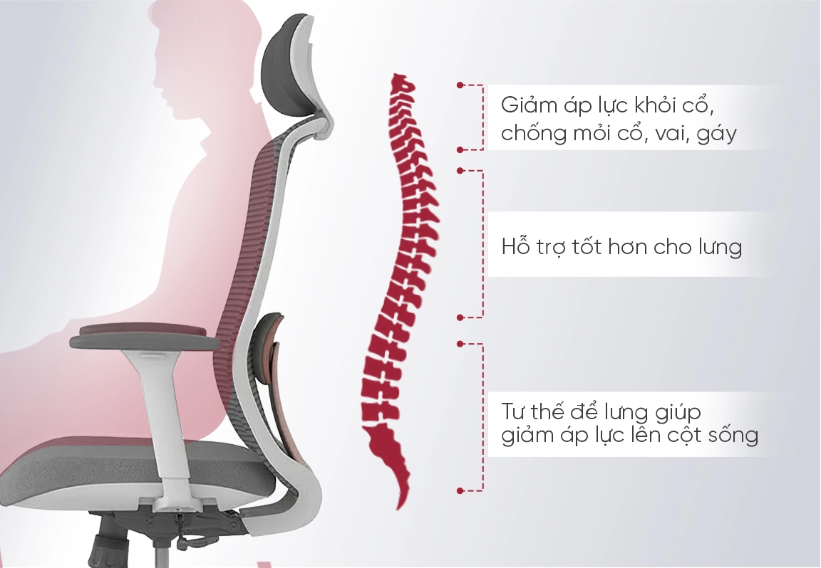 ghế lưới nỉ fm112aw