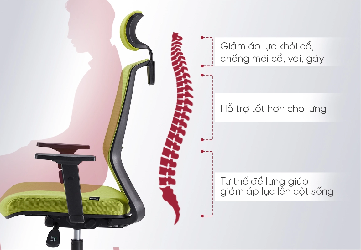 ghế lưới ch&acirc;n xoay fm126ab-1