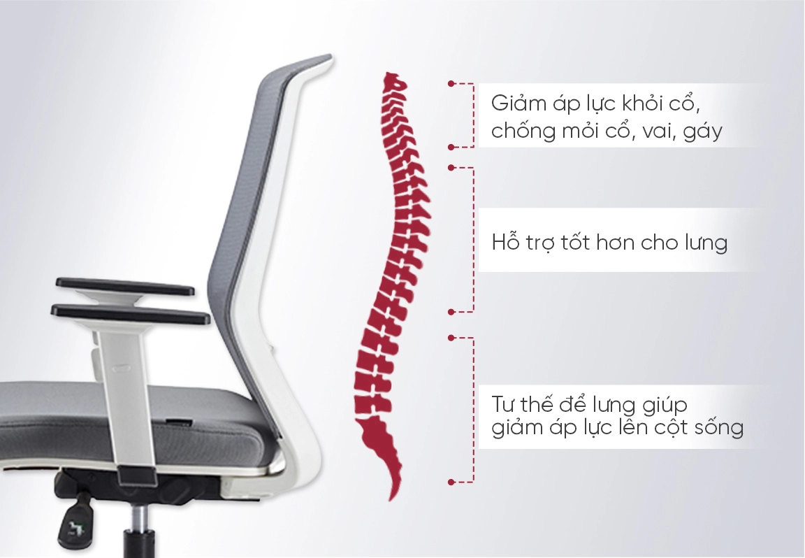 ghế xoay lưới lưng cao fm126bw-2