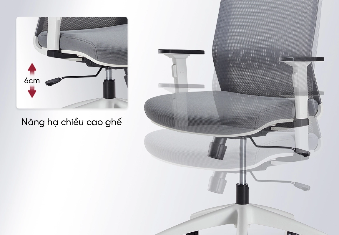 ghế lưới văn ph&ograve;ng cao cấp FM126BW-1