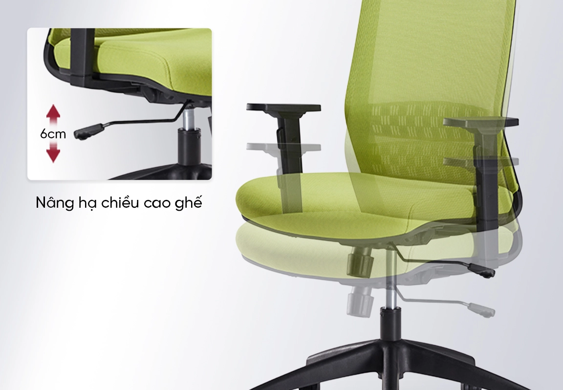 ghế xoay văn ph&ograve;ng nhập khẩu FM126BB-1