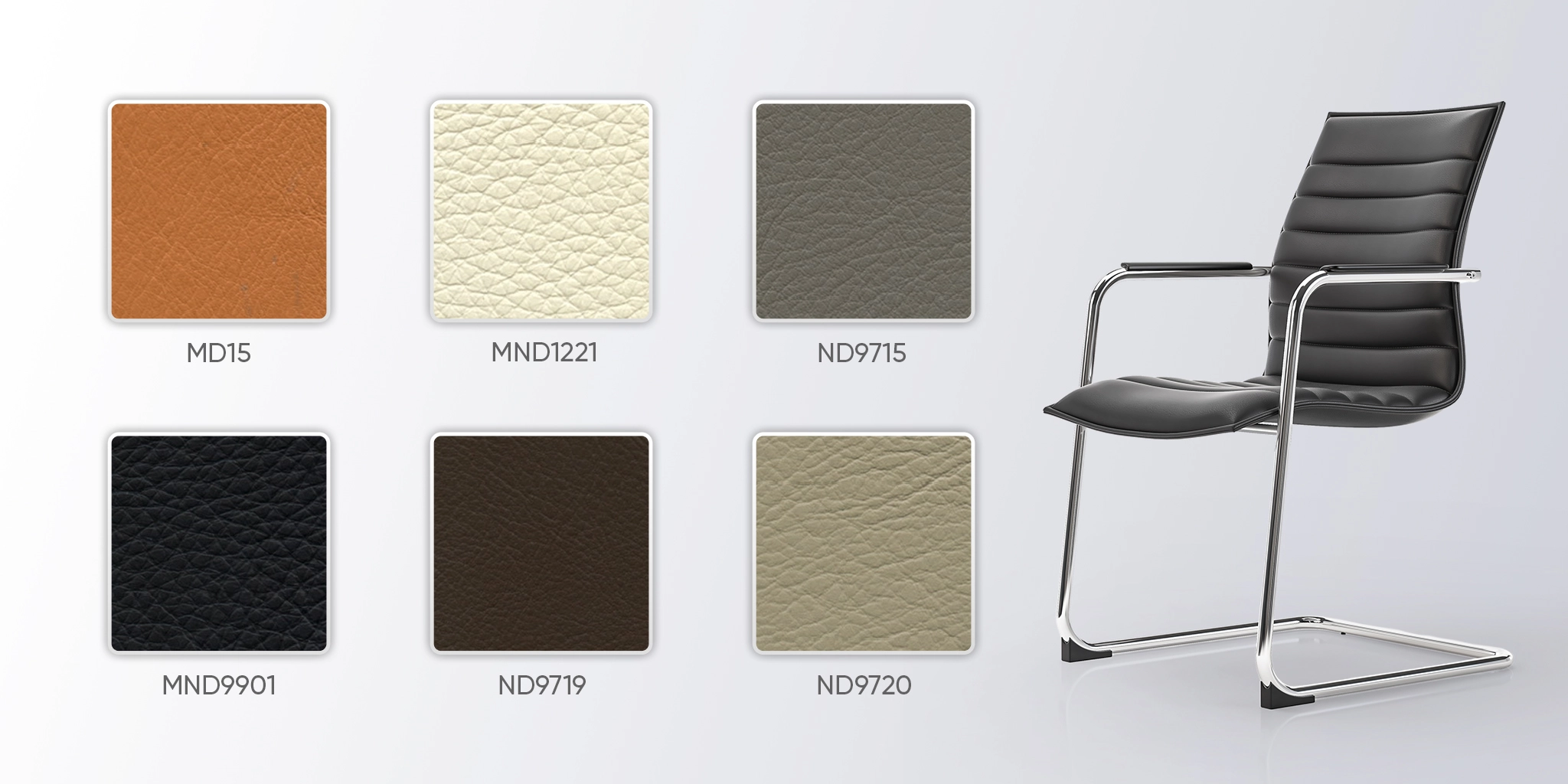 bảng m&agrave;u da ghế họp me424c-1 