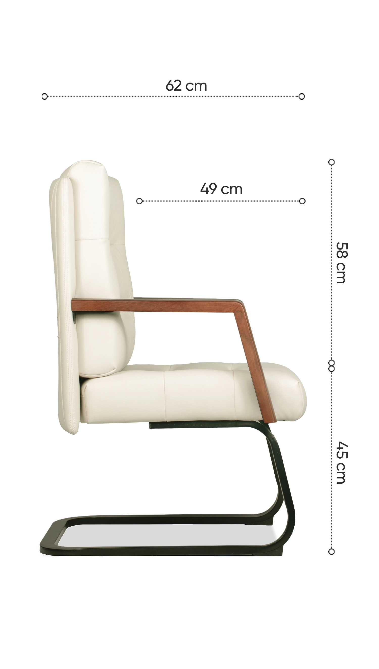 kích thước ghế phòng họp bọc da no706c