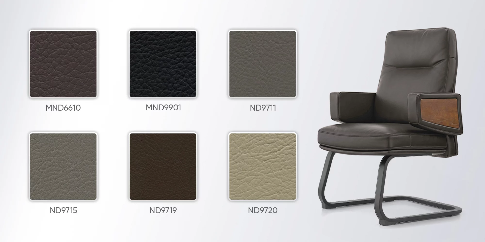 bảng m&agrave;u da ghế ph&ograve;ng họp no131c