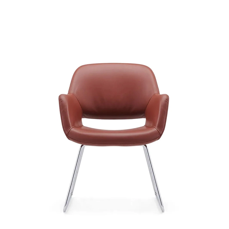 ghế tiếp khách chân quỳ me935c-1 màu nâu